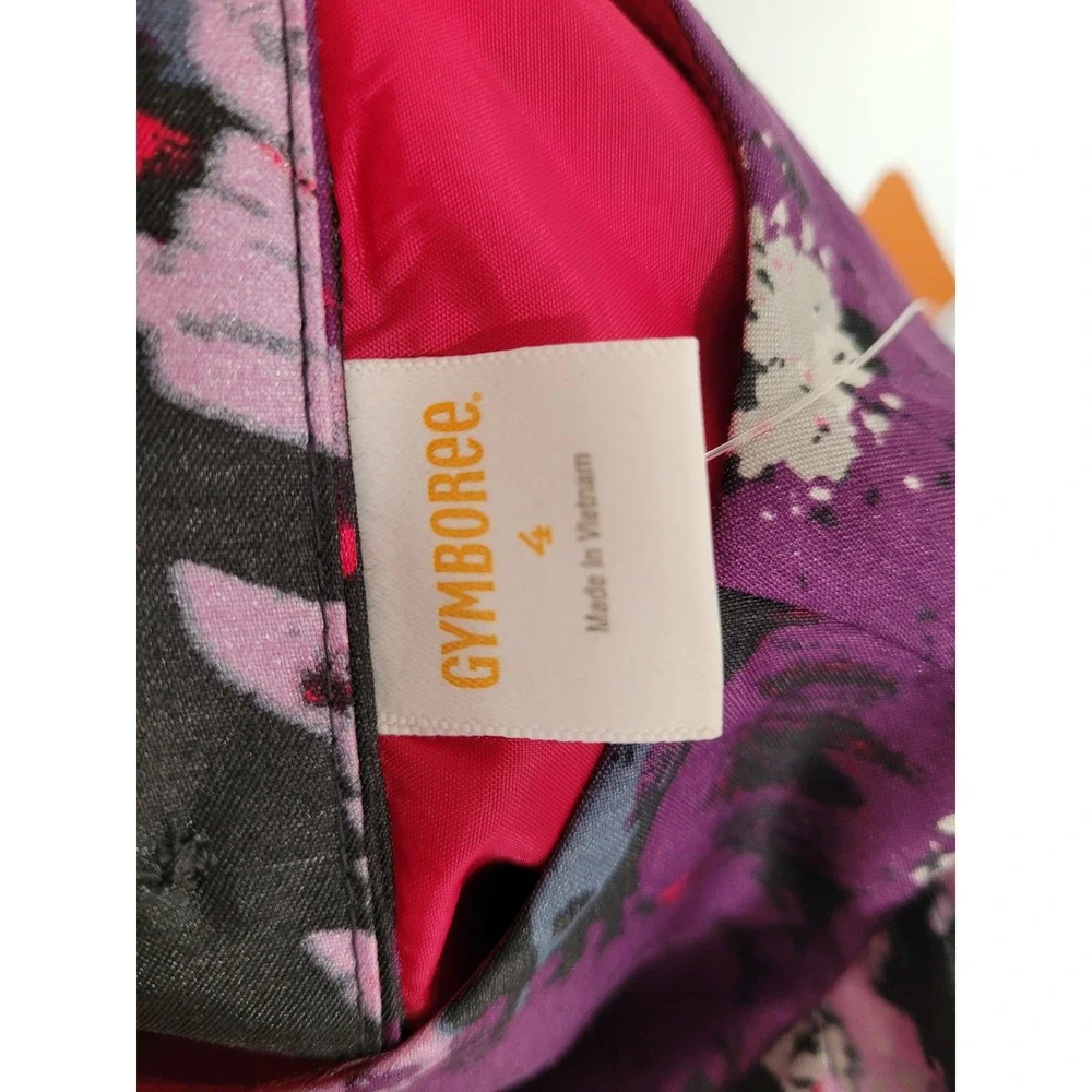 Gymboree Girls Floral Fit and Flare Party Dress Size‎ 4 Pink Purple NWT #1